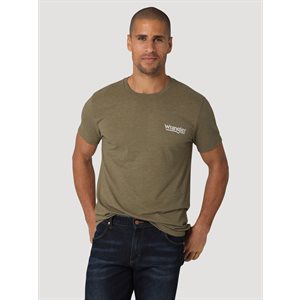 T-Shirt Wrangler pour homme Olive Denim