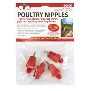 Chicken drinker nipple, 4 pack