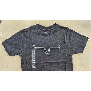 YOUTH ROPED HORN CHARCOAL SHIRT KIMES RANCH