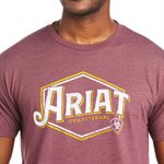 T SHIRT HOMME ARIAT TRADITIONAL BURGUNDY