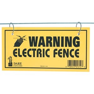 ELECTRIN FENCE WARNING SIGN