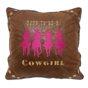 BORN TO BE WILD COWGIRL PILLOW